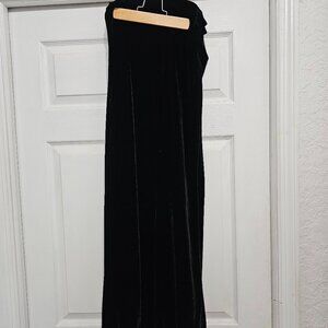 Zac & Rachel black velvet style straight leg pants w/ elastic waist